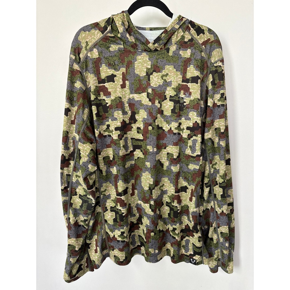 Forloh SolAir Hooded Long Sleeve Shirt XL Camo Hunting Polygiene Made in USA